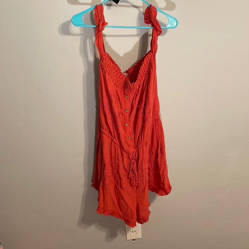 American Eagle Coral Boho Romper